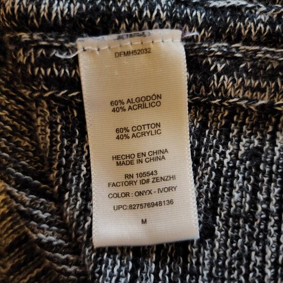 Daisy Fuentes Medium Heather Black Sweater Tunic - Picture 3 of 4